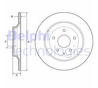 Dischi freno DELPHI BG4567C posteriore, pieno, 2 Pezzo