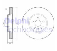 Discofreno BG4783C DELPHI per OPEL