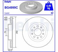 Dischi freno DELPHI BG4999C posteriore, ventilato, perforato, 2 Pezzo