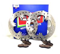 DISCHI FRENO E PASTIGLIE ANTERIORI E POSTERIORI PIAGGIO BEVERLY 250 TOURER 2008