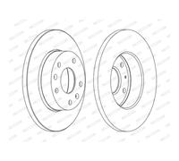 Dischi freno FERODO DDF1100C anteriore, pieno, 2 Pezzo