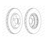 Dischi freno FERODO DDF1292C anteriore, ventilato, 2 Pezzo