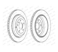 Dischi freno FERODO DDF1531C posteriore, ventilato, 2 Pezzo