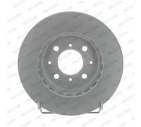 Dischi freno FERODO DDF1610C anteriore, ventilato, 2 Pezzo