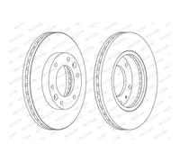 Dischi freno FERODO DDF1612C anteriore, ventilato, 2 Pezzo
