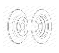 Dischi freno FERODO DDF1675C posteriore, pieno, 2 Pezzo