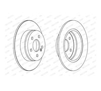 Dischi freno FERODO DDF1689C posteriore, pieno, 2 Pezzo