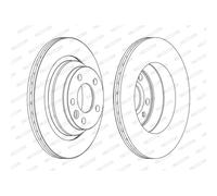 Dischi freno FERODO DDF1698C posteriore, ventilato, 2 Pezzo