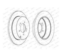 Dischi freno FERODO DDF1737C posteriore, pieno, 2 Pezzo
