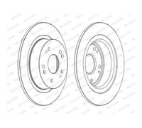 Dischi freno FERODO DDF1776C posteriore, pieno, 2 Pezzo