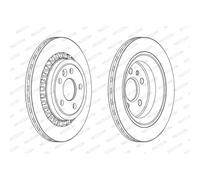 Dischi freno FERODO DDF1802C posteriore, ventilato, 2 Pezzo