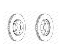 Dischi freno FERODO DDF1814C anteriore, ventilato, 2 Pezzo