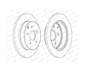 Dischi freno FERODO DDF1846C posteriore, pieno, 2 Pezzo