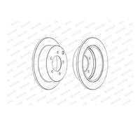 Dischi freno FERODO DDF1986C posteriore, pieno, 2 Pezzo