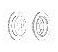 Dischi freno FERODO DDF2072C posteriore, ventilato, 2 Pezzo