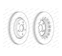 Dischi freno FERODO DDF2268C posteriore, pieno, 2 Pezzo