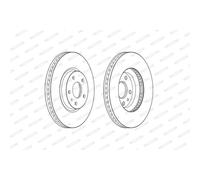 Dischi freno FERODO DDF2337C anteriore, ventilato, 2 Pezzo