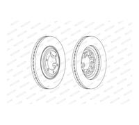 Dischi freno FERODO DDF2372C anteriore, ventilato, 2 Pezzo