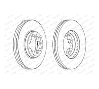 Dischi freno FERODO DDF2469 anteriore, ventilato, 2 Pezzo