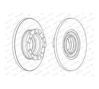 Dischi freno FERODO DDF2471 posteriore, pieno, 2 Pezzo