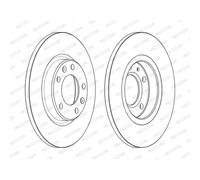 Dischi freno FERODO DDF2569C posteriore, pieno, 2 Pezzo