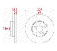 Ferodo Dischi freno DDF2637C anteriore ventilato, 2 pezzi