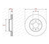 Dischi freno FERODO DDF2663C anteriore, ventilato, 2 Pezzo