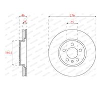 Dischi freno FERODO DDF2664C anteriore, ventilato, 2 Pezzo