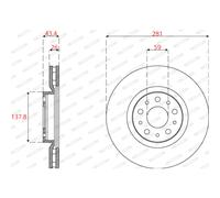 Dischi freno FERODO DDF2776C anteriore, ventilato, 2 Pezzo