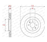 Dischi freno FERODO DDF2784C anteriore, ventilato, 2 Pezzo