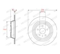 FERODO DDF2788C Disco freno per FORD,FORD USA