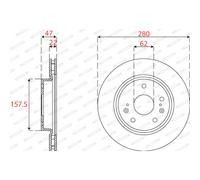 Dischi freno FERODO DDF2791C anteriore, ventilato, 2 Pezzo