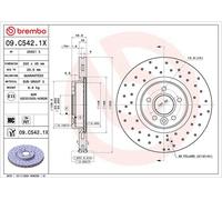Disco freno BREMBO XTRA LINE BREMBO 09.C542.1X, 1 Pezzo