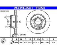 Dischi freno FORD GALAXY I 2.0 i 24.0310-0223.1 (1 pezzo)