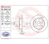 Dischi freno HONDA CIVIC VII 1.4 i 08.5803.30