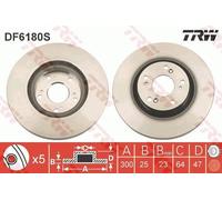 Dischi freno HONDA CIVIC VIII Type R DF6180S
