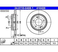 Dischi freno HYUNDAI ELANTRA VI 1.6 24.0110-0408.1 (1 pezzo)