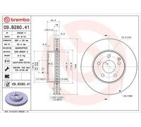 Dischi freno MERCEDES-BENZ CLASSE C 180 compressore 09.B280.41