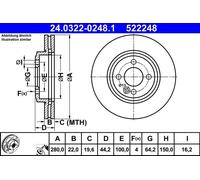 Dischi freno MINI MINI One 24.0322-0248.1