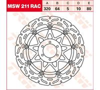 Dischi freno Rac 320 mm Trw Benelli Moto-guzzi Bmw Ktm Yamaha Ducati Aprilia Cag