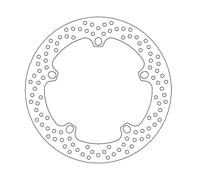 MOTO MASTER 110521 BRAKE ROTOR FIXED HALO ROUND NATURAL BMW R 850 2002