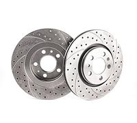 dischi freno sport ventilati anteriori compatibili con VW GOLF 6 5K1 HATCHBACK 2008 2009 2010 2011 2012 2013-0257GT diametro 280mm fori 5