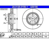 Dischi freno TOYOTA AURIS 2.0 D-4D 24.0126-0156.1