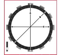 DISCHI FRIZIONE HONDA XL 350 R 85-88, YAMAHA YBR 250 07-11, (EBS1217)