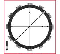 DISCHI FRIZIONE YAMAHA DT 125 R 89-90 (EBS2313) (PROMOZIONE)