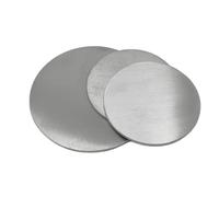 Dischi in acciaio inox, set da 5 pezzi, da 60 mm a 100 mm, spessore da 0,5 mm a 3 mm, solidi, piccole piastre rotonde per progetti in metallo