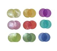 Dischi in Conchiglia Capiz - 50mm Pezzi Naturali in Madreperla Rotondi per DIY Artigianato, Ciondoli a Vento, Decorazione Casa, Confezione da 50, Multicolore(Mixed colors 50pcs)