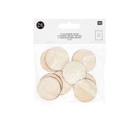 Dischi in legno naturale - RICO DESIGN - 38 mm - 12 pezzi - Beige - Mixte