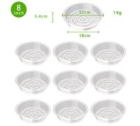 Dischi in plastica trasparente per vasi da fiori 681012 pollici set 10 pz/24 pz
