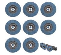 Dischi Lamellari Per Smerigliatrice Angolare, 8 Dischi Da Taglio Da 76MM×10MM, Grana 40/60/80/120, Perfetto Per Levigare, Rimuovere La Ruggine E Lucidare(Blu)